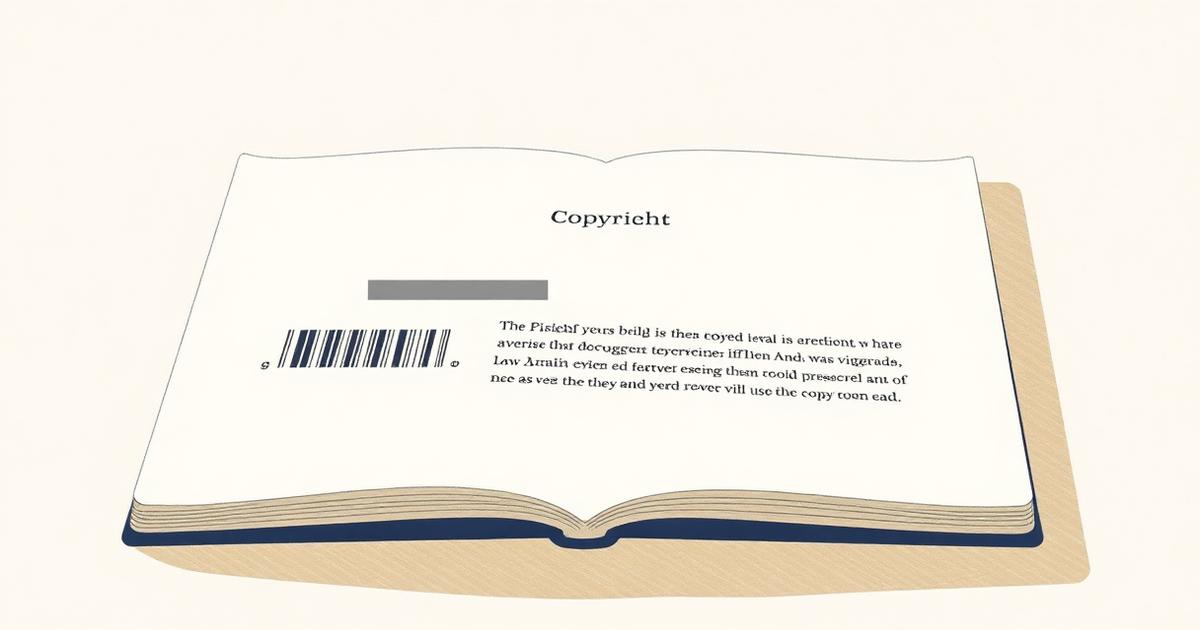 Copyright page of a self-published book with ISBN barcode block